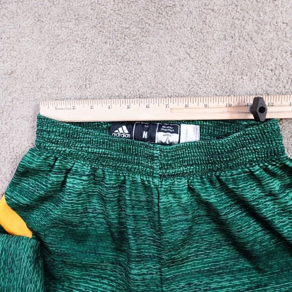 Adidas Basketball Shorts Medium Green Game Issued George Mason Patriots - Picture 7 of 11
